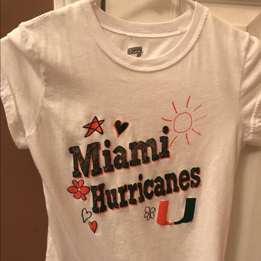 Girls Miami Hurricanes Shirt - Size L (12-14)